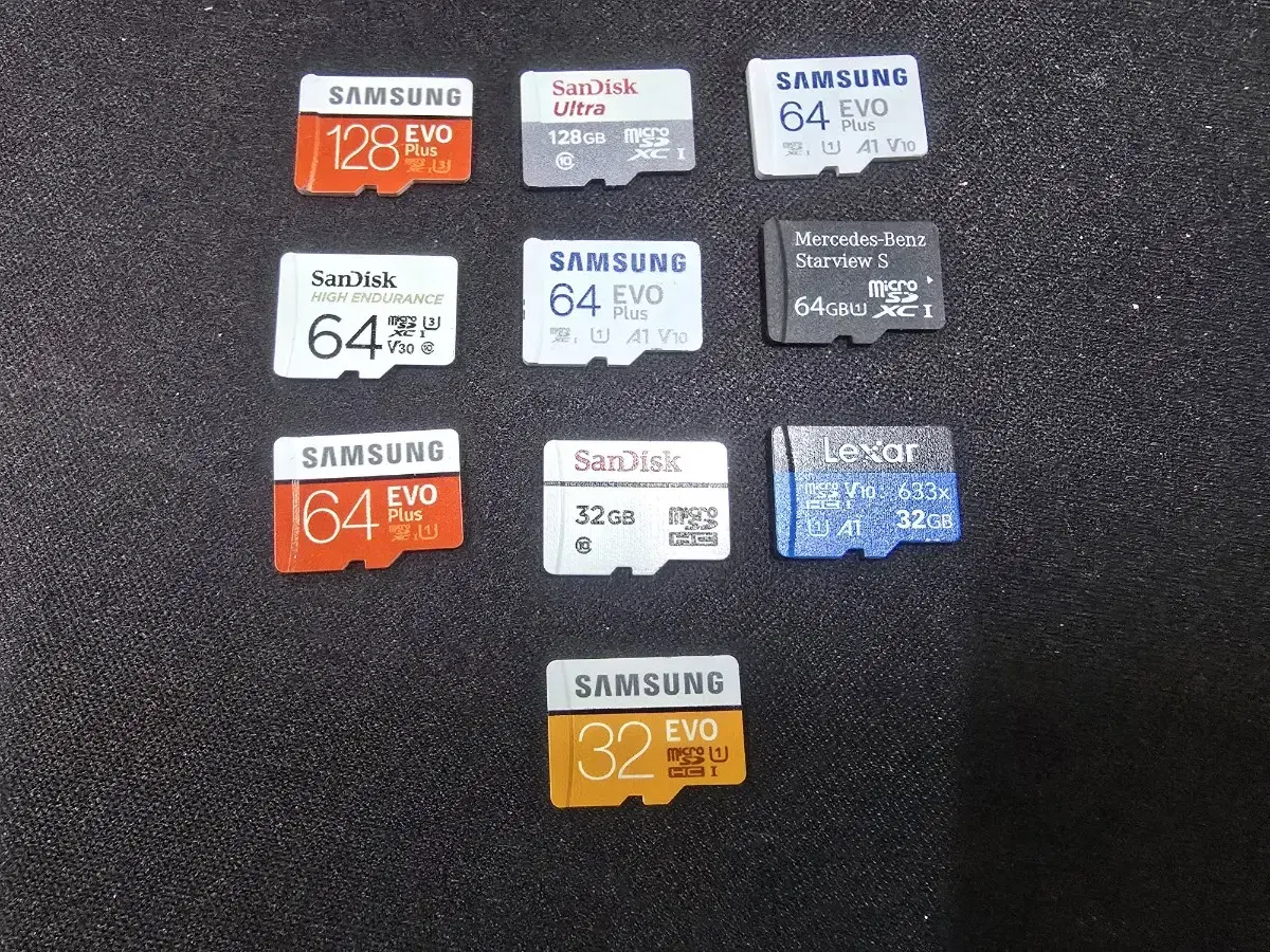 ㅂ 마이크로SD카드 32GB 64GB 128GB 판매합니다.(10개)